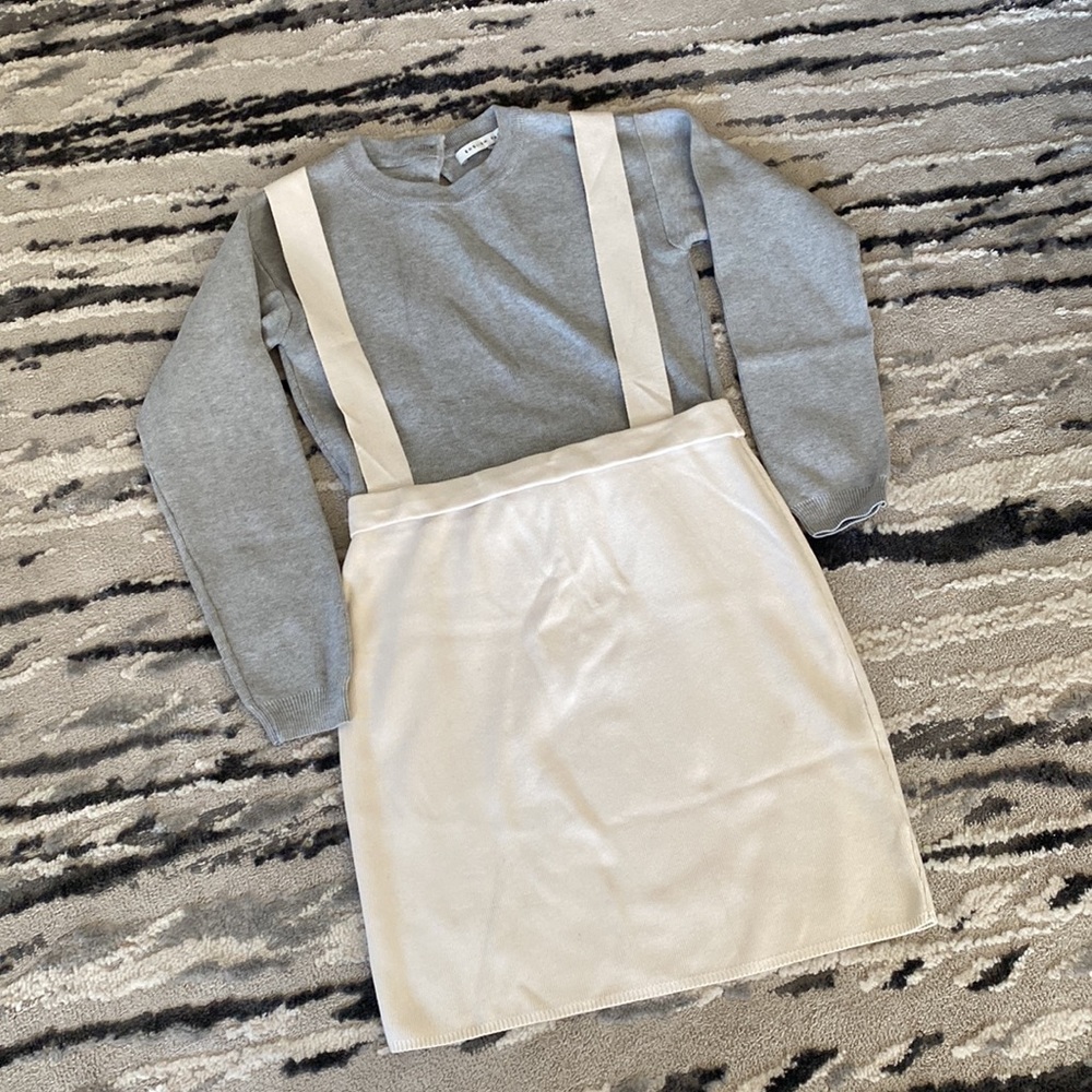 English Factory knit sweater dress with suspender open back Sz:‎ Small - Picture 2 of 10